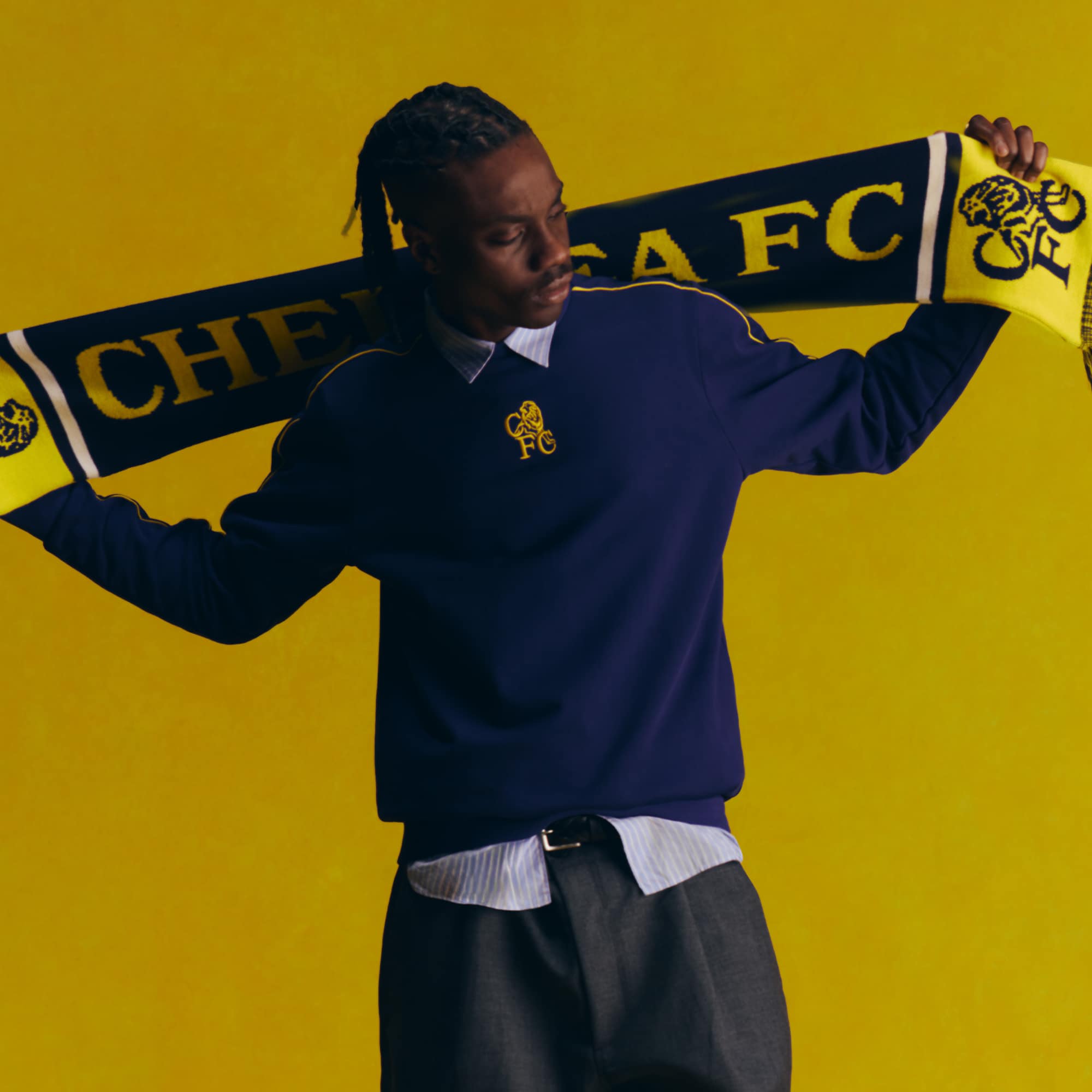 チェルシー レトロ クレスト スウェットシャツ - ネイビー